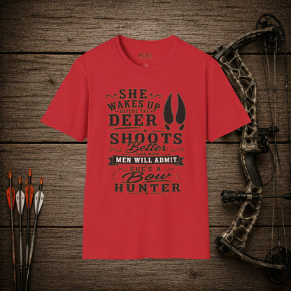 She's A Bow Hunter  Adult Size T-Shirt