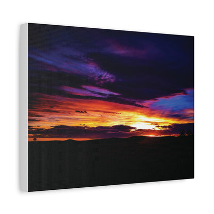 Pasture Sunset Matte Canvas Art