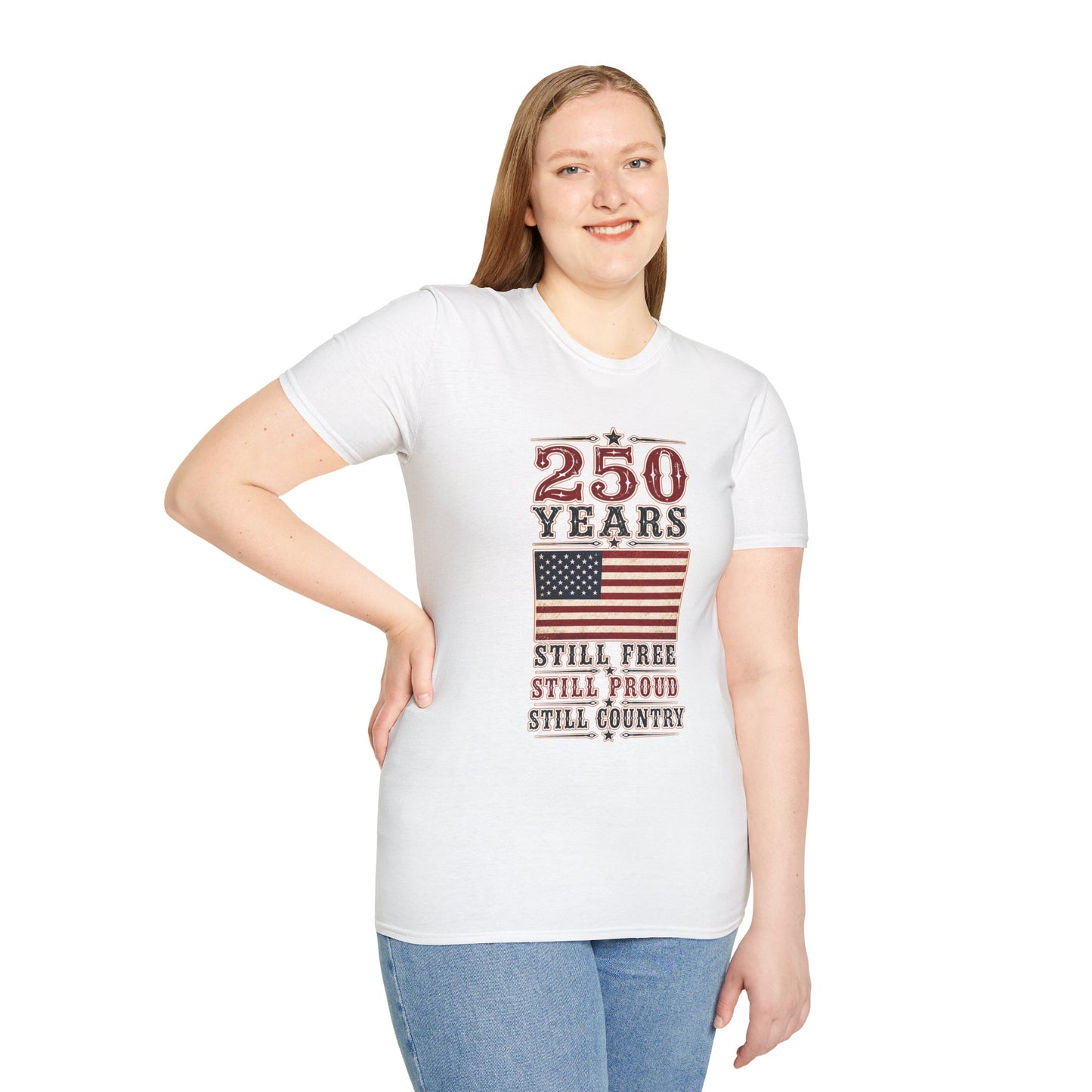 250 Years Free  Adult Size T-Shirt