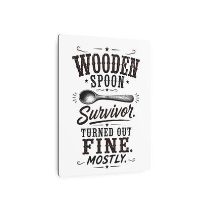 Wooden Spoon Survivor  Metal Art Sign