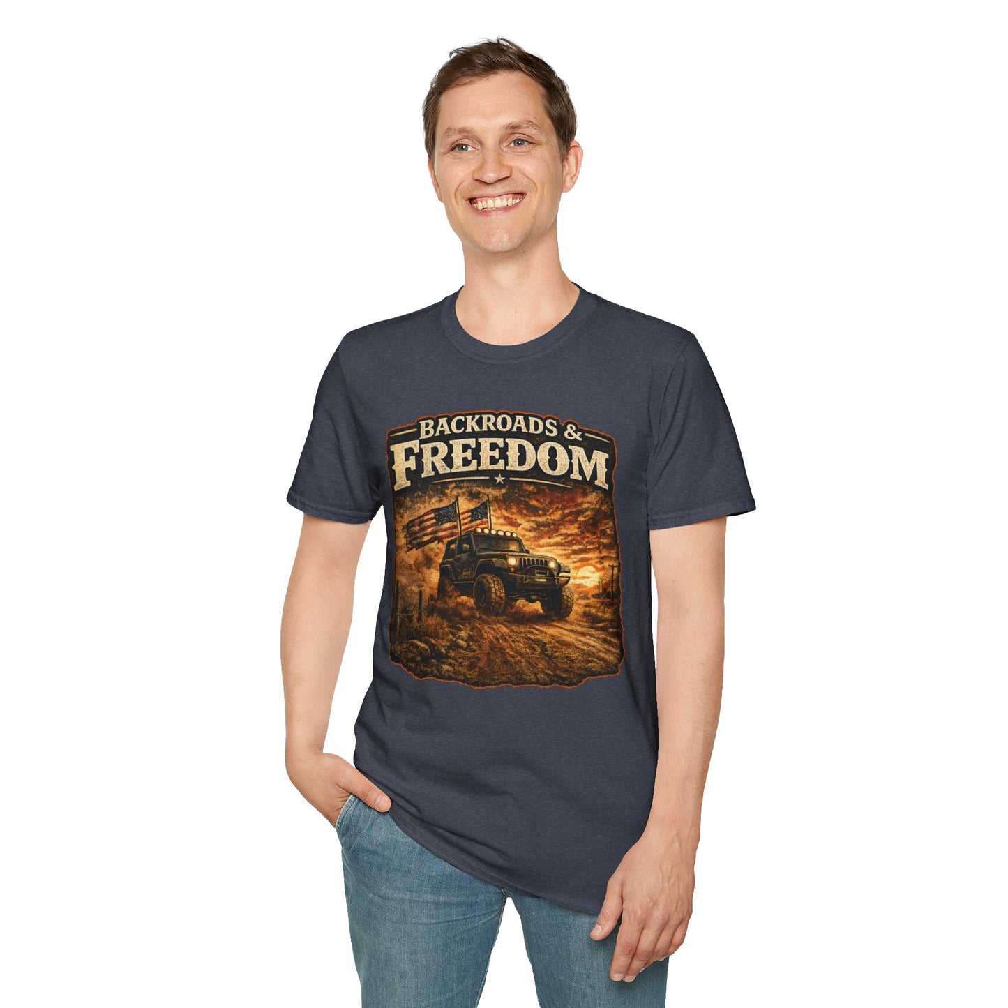 Backroads & Freedom  Adult Size T-Shirt