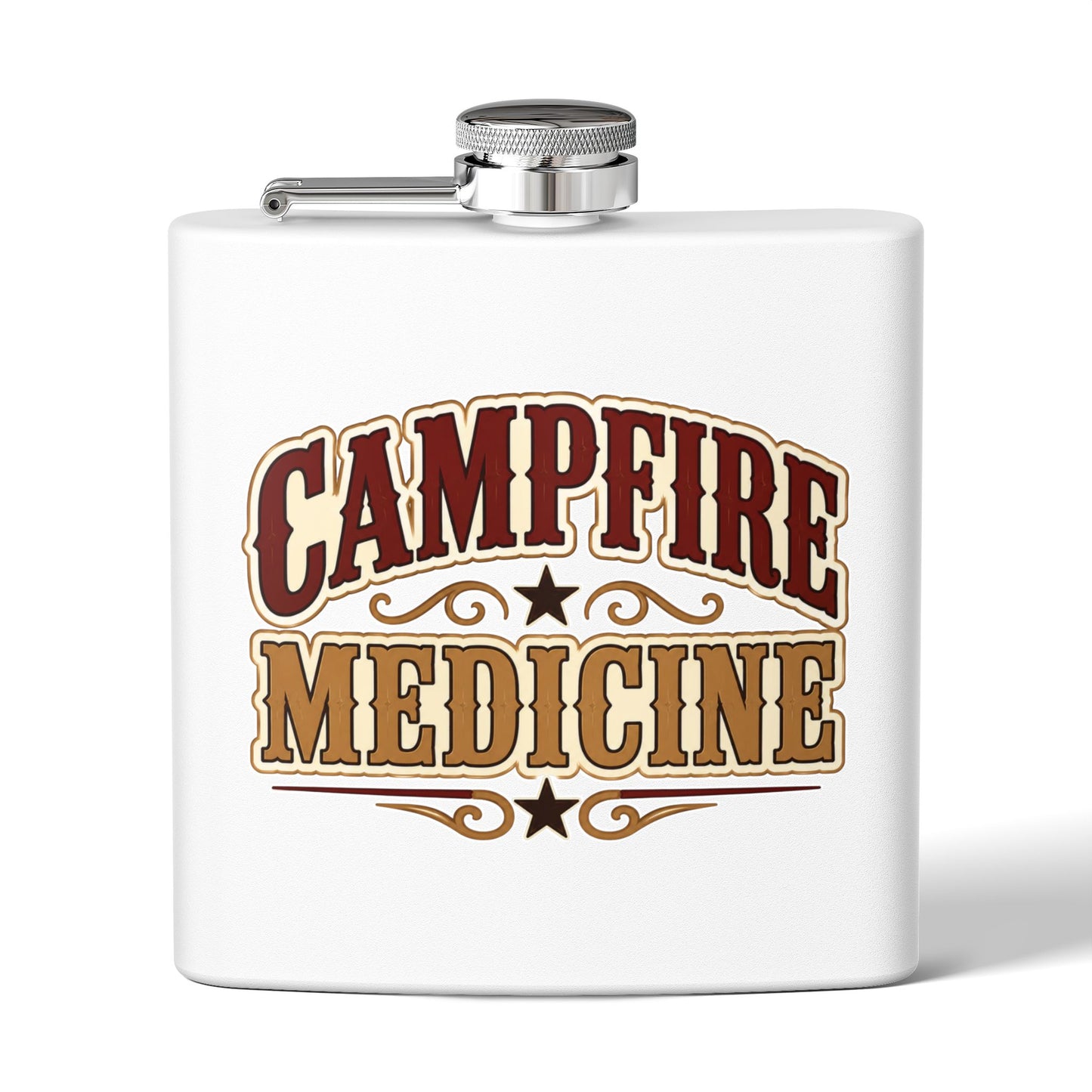 Campfire Medicine  Stainless Steel Flask, 6oz