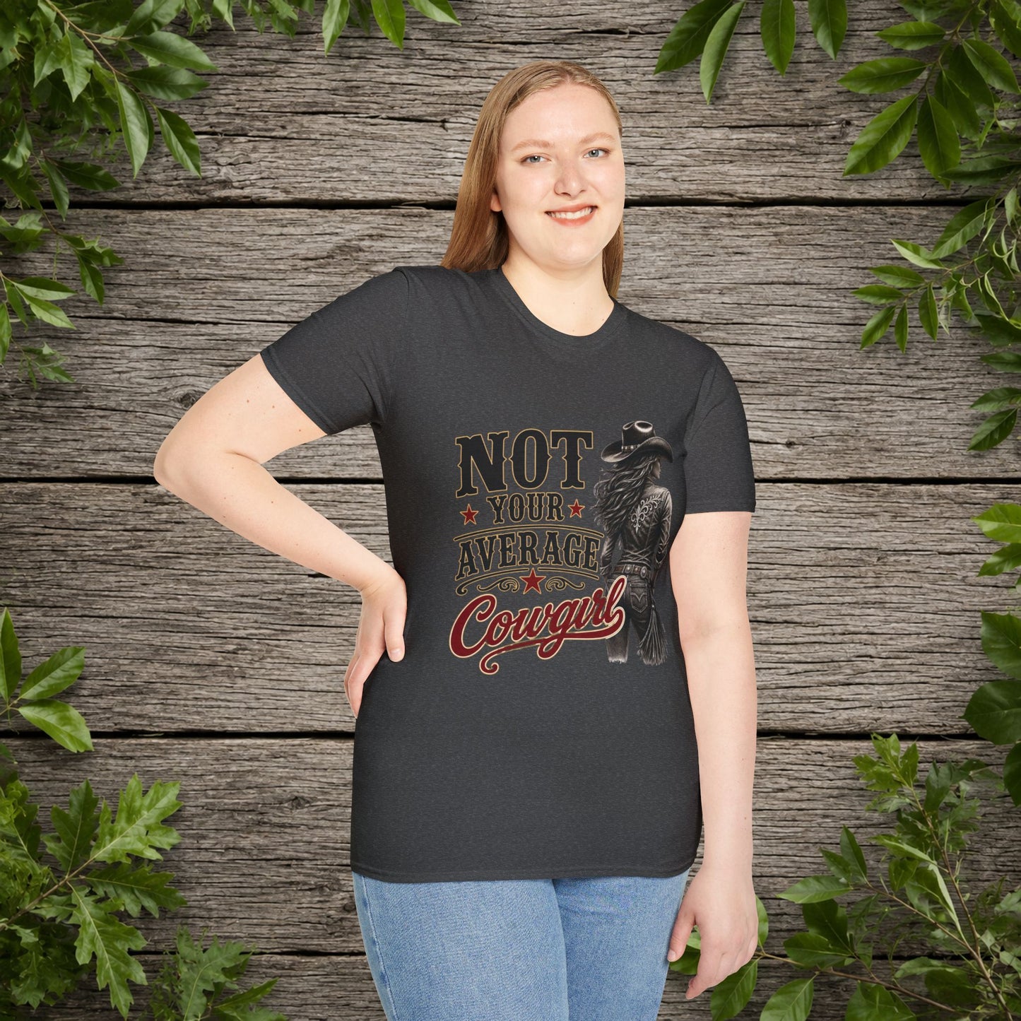 Not Average Cowgirl (Front)   Adult T-Shirt