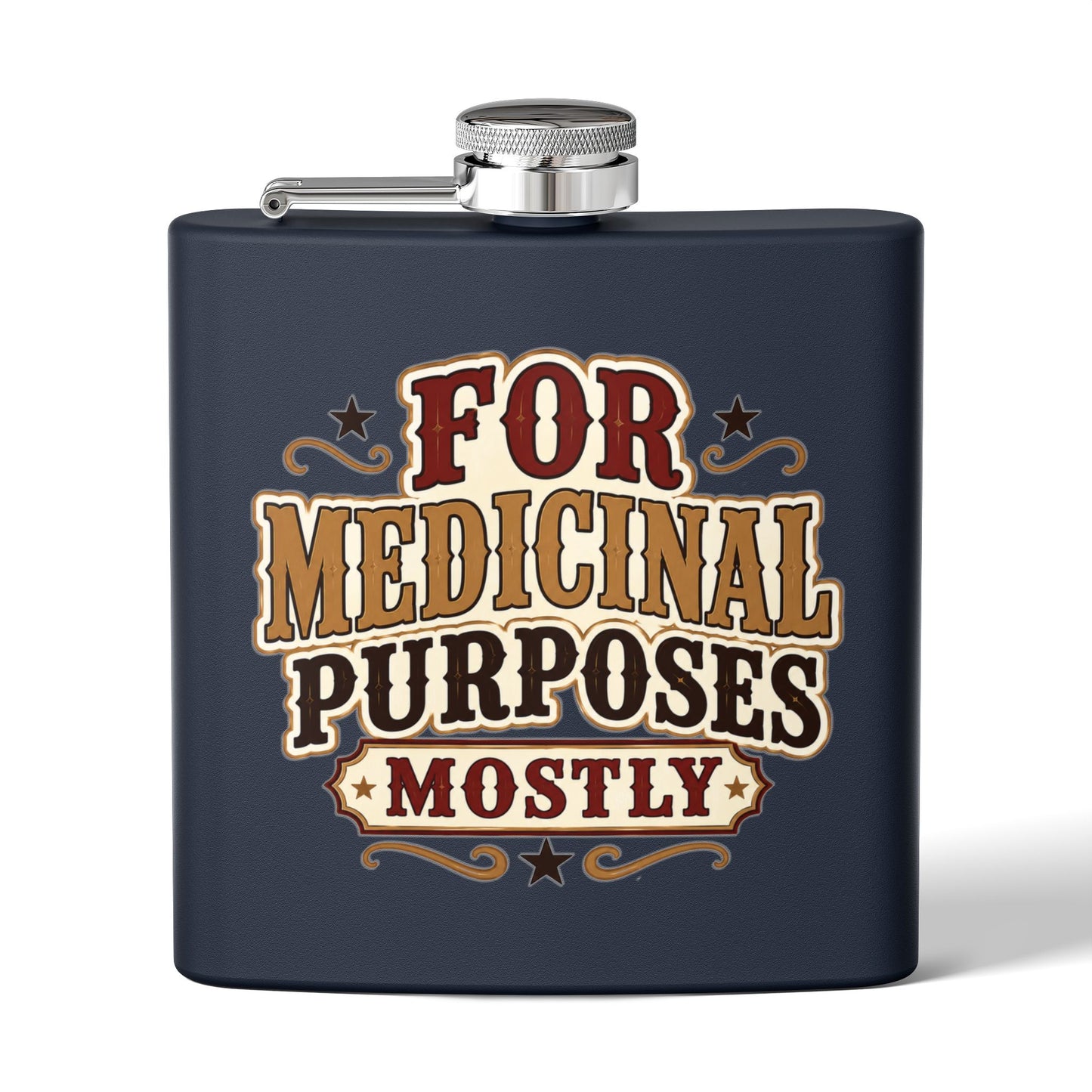 Medicinal Purposes   Stainless Steel Flask, 6oz