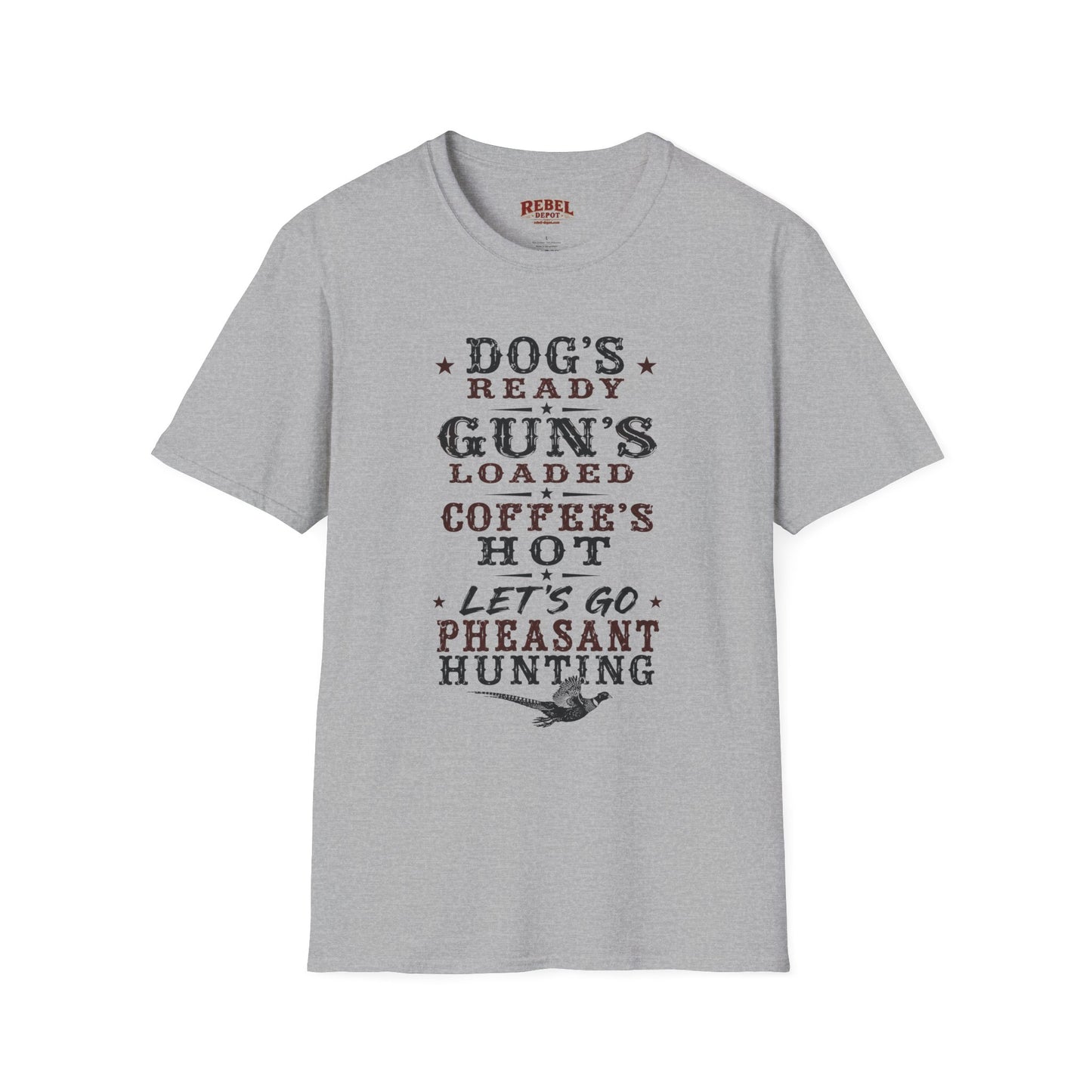 Dog Gun Pheasant  Adult Size T-Shirt