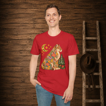 Fall Bloom Cougar   Adult Size T-Shirt