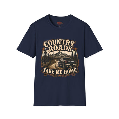 Country Roads Ram  Adult Size T-Shirt