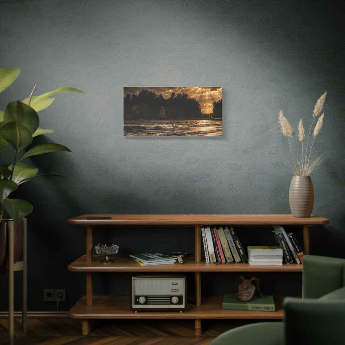 Coastal Cove Sunset  Matte Canvas Art