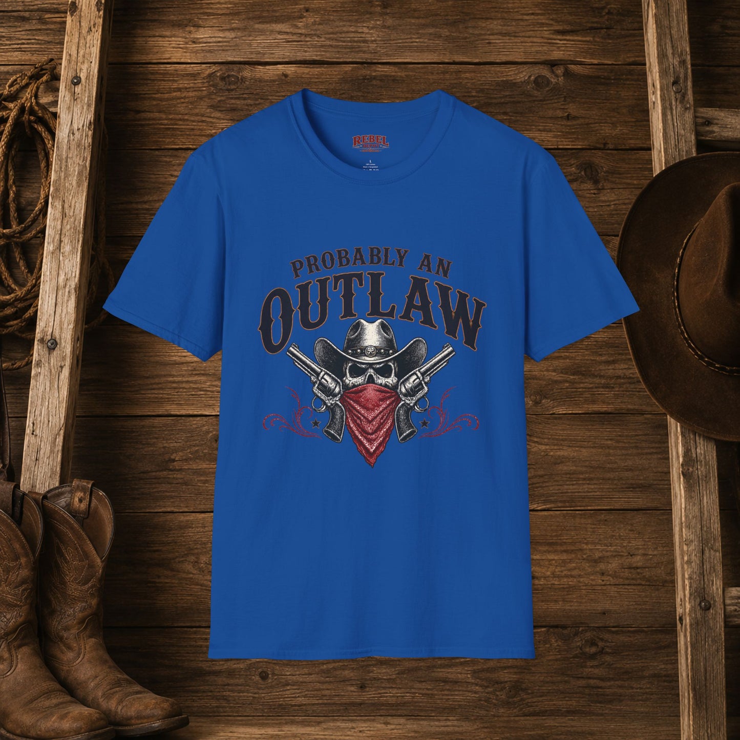 Probably An Outlaw Cowboy  Adult T-Shirt