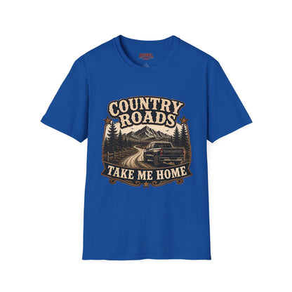 Country Roads Chevy   Adult Size T-Shirt