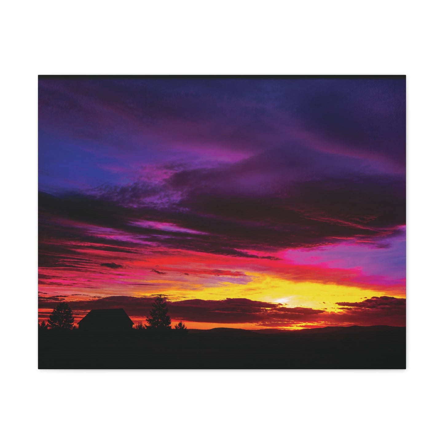 Farm Sunset Matte Canvas Art