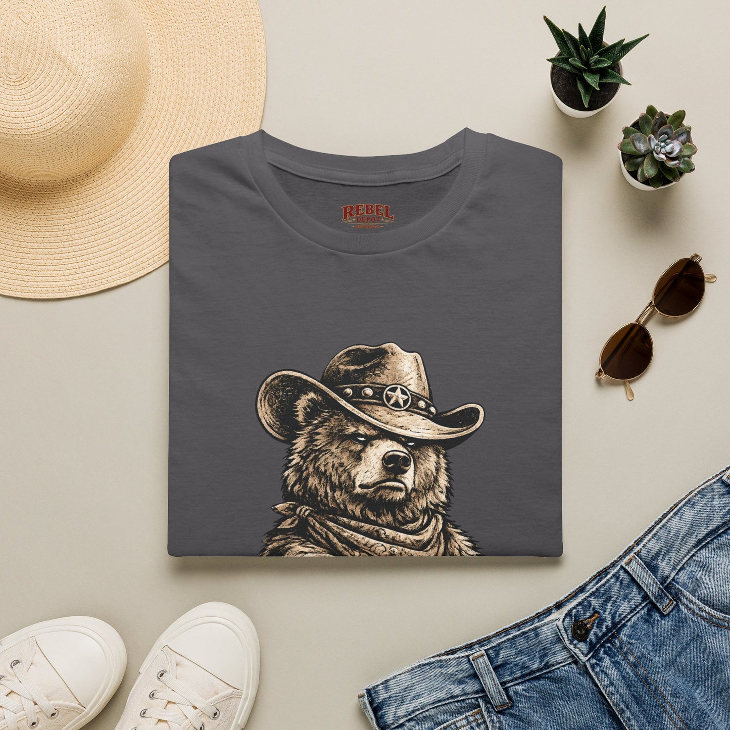 Bearly Social Cowboy T-Shirt