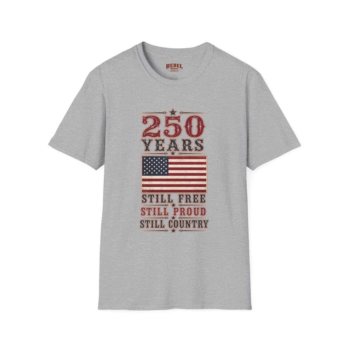 250 Years Free  Adult Size T-Shirt
