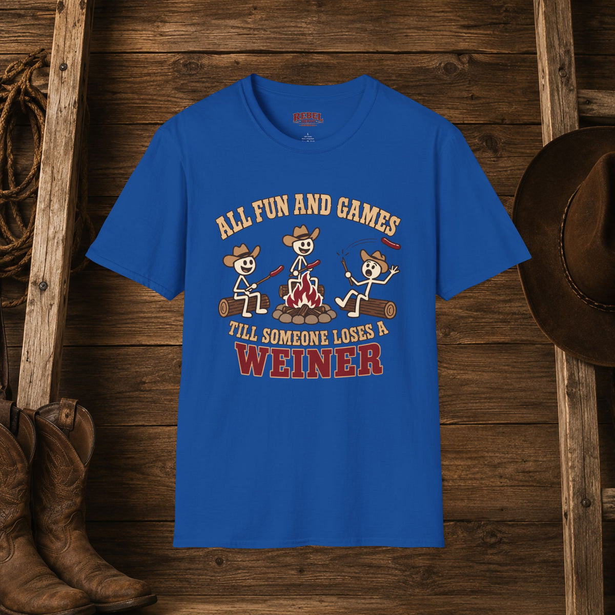 Fun & Games Till Someone Loses A Weiner   Adult Size T-Shirt