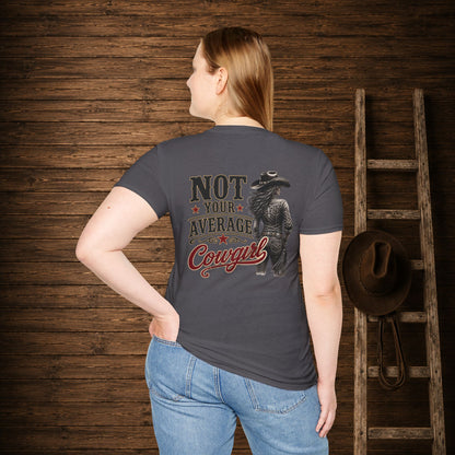 Not Your Average Cowgirl (Back)  Adult T-Shirt