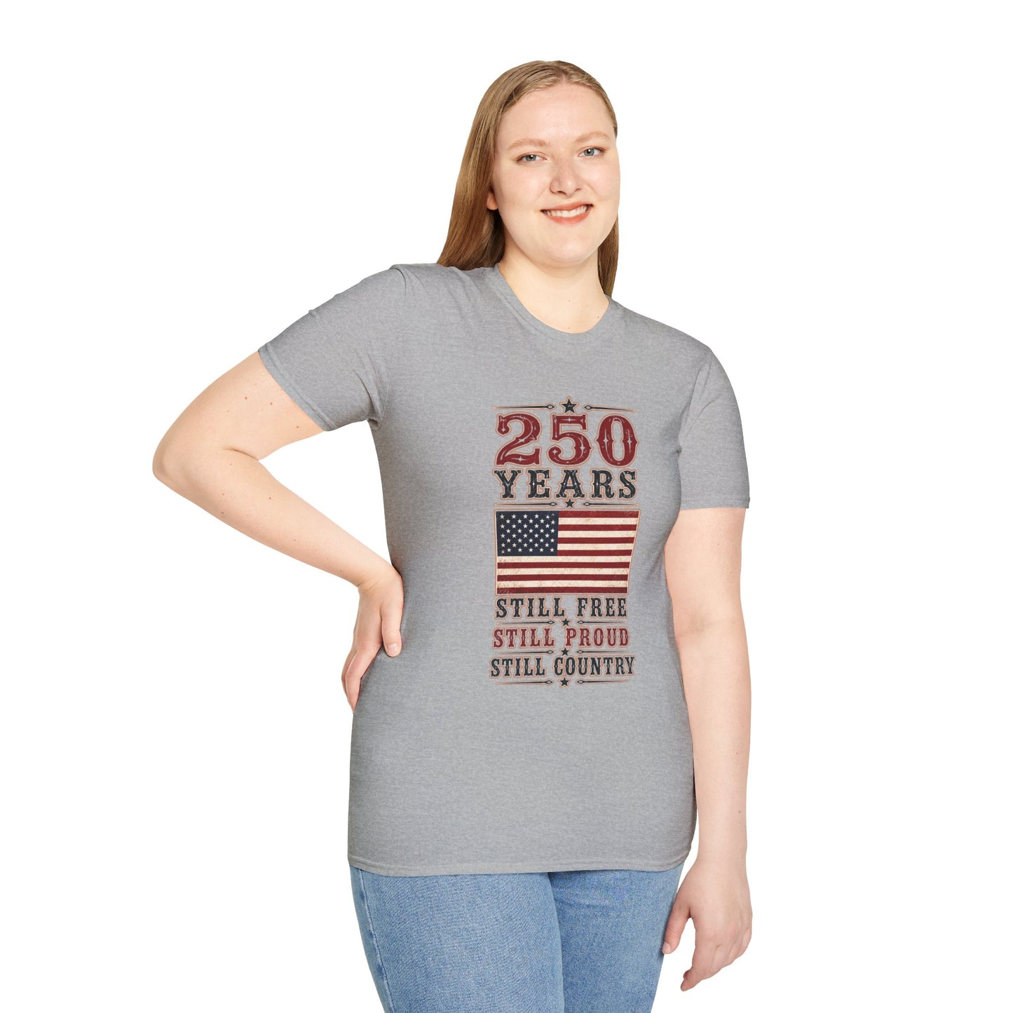 250 Years Free  Adult Size T-Shirt