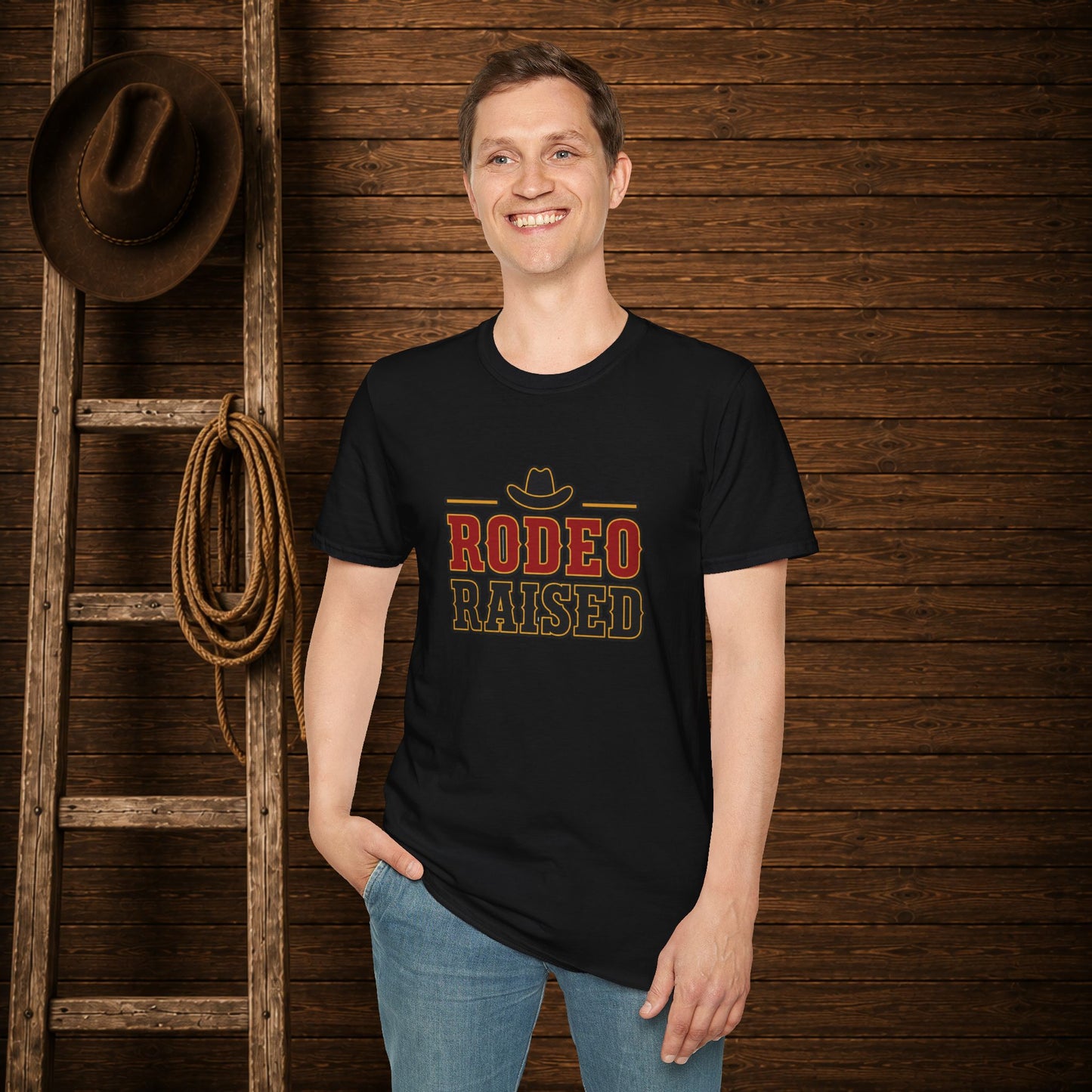 Rodeo Raised  Adult T-Shirt