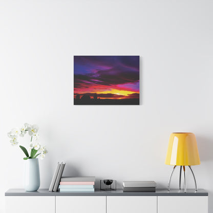 Farm Sunset Matte Canvas Art