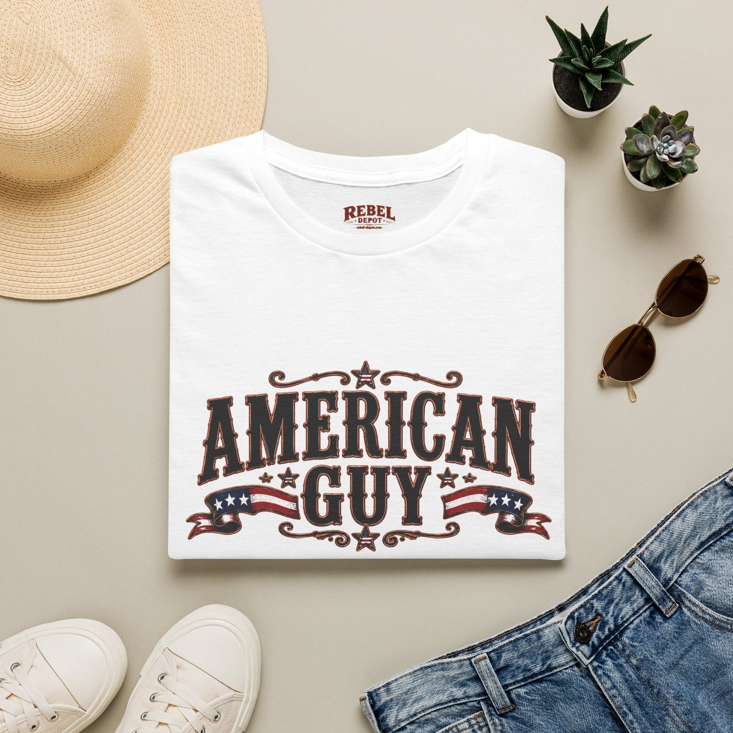 American Guy Patriot  Adult Size T-Shirt