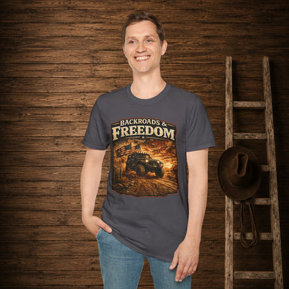 Backroads & Freedom  Adult Size T-Shirt