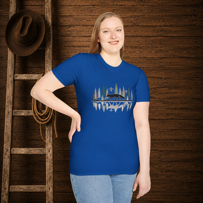 Morning Reflection Fox  Adult Size T-Shirt