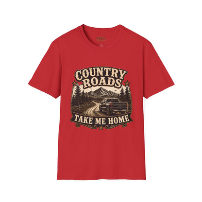 Country Roads Chevy   Adult Size T-Shirt