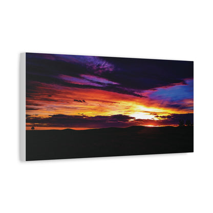 Pasture Sunset Matte Canvas Art
