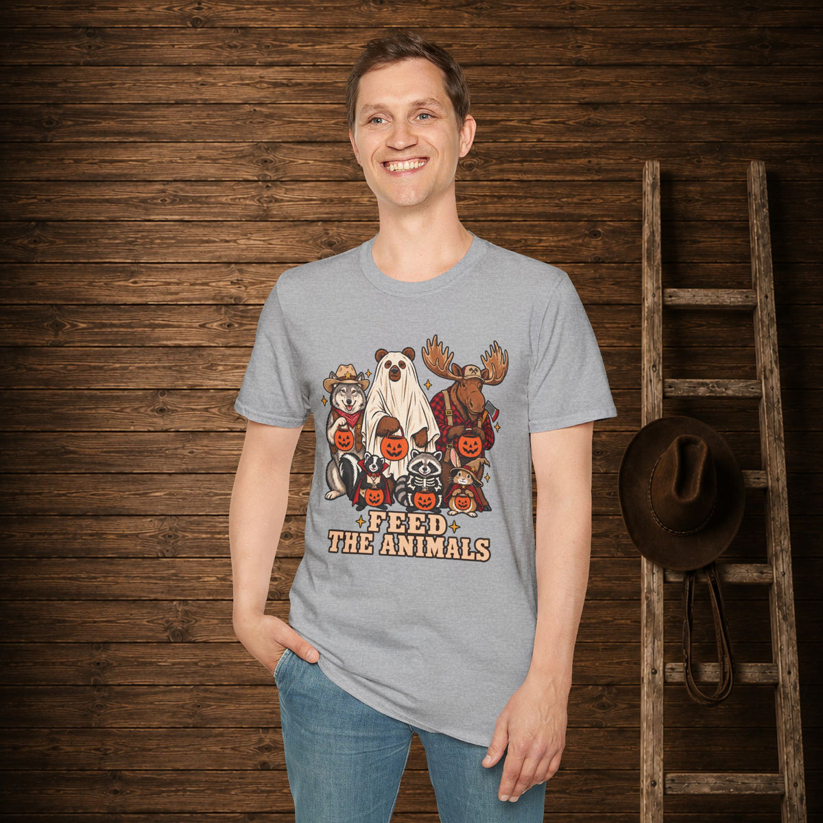 Feed The Animals   Adult Size T-Shirt