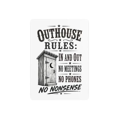 Outhouse Rules  Metal Art Sign