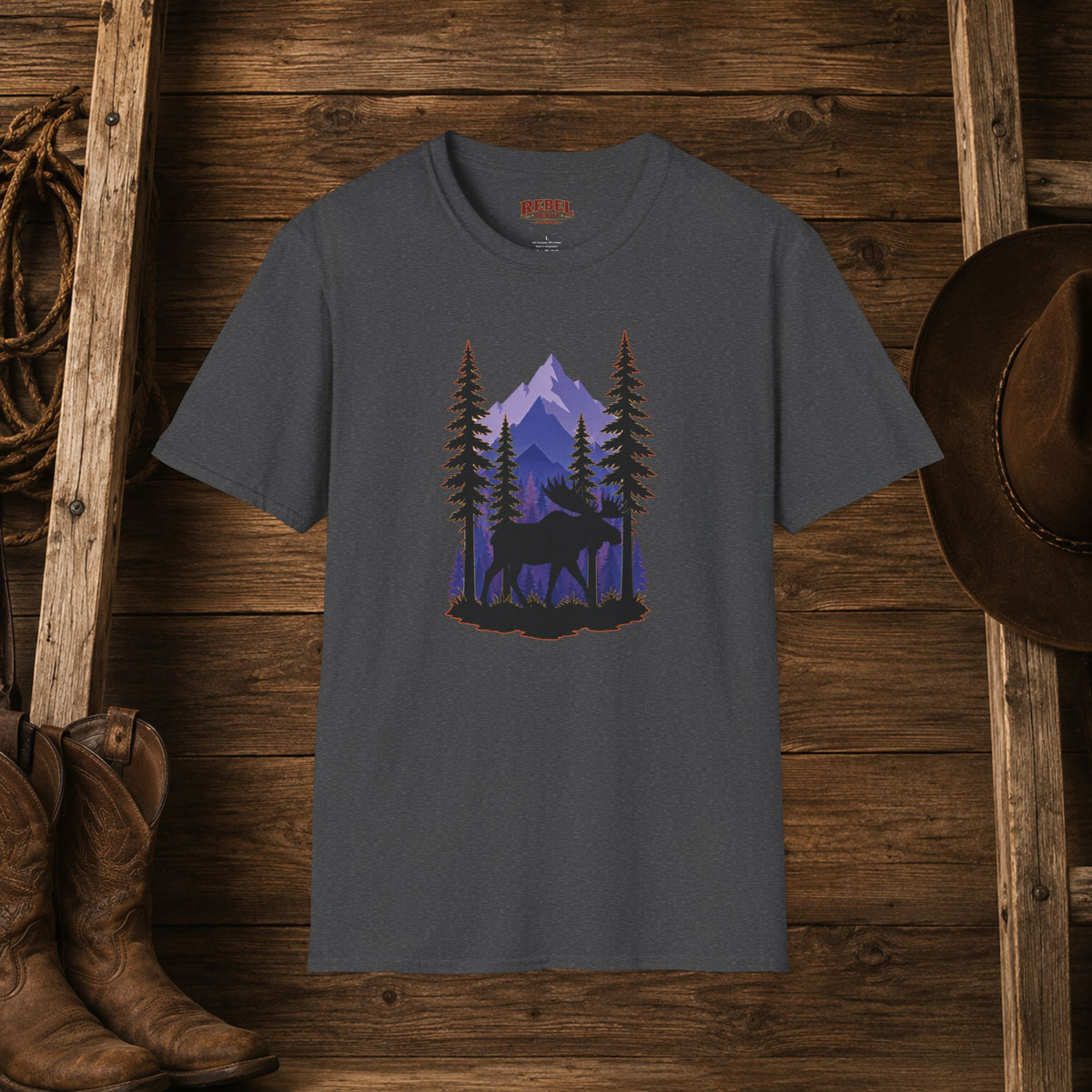 Twilight Moose   Adult Size T-Shirt