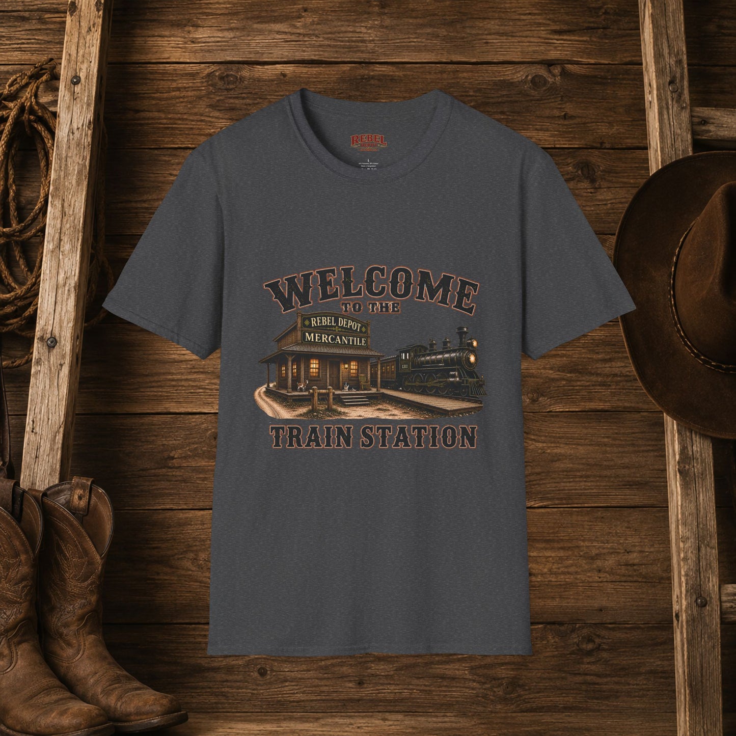 Train Station   Adult T-Shirt