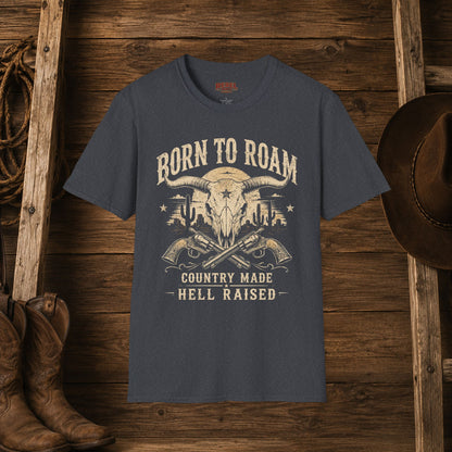 Born to Roam Cowboy  Adult T-Shirt