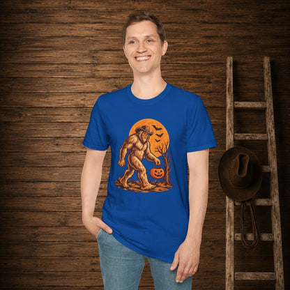 Halloween Squatch   Adult Size T-Shirt