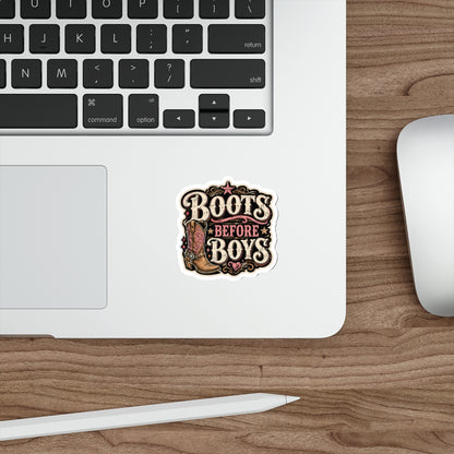 Boots Before Boys   Die-Cut Stickers