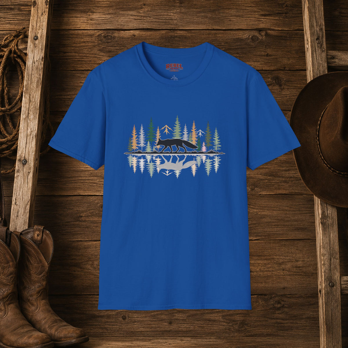 Morning Reflection Fox  Adult Size T-Shirt