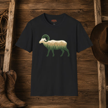 Wilderness Big Horn Sheep  Adult Size T-Shirt