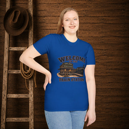 Train Station   Adult T-Shirt