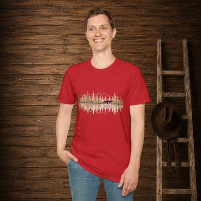 Fox Reflection   Adult Size T-Shirt