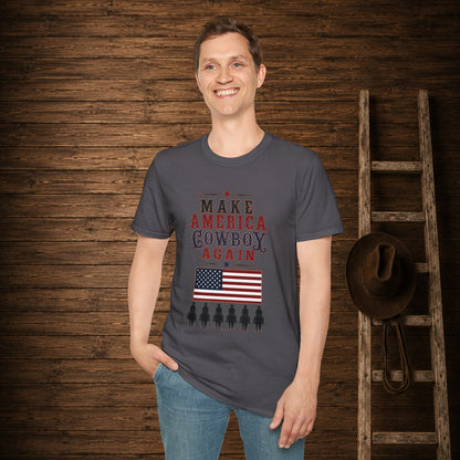 Make America Cowboy Again (Front)  Adult T-Shirt