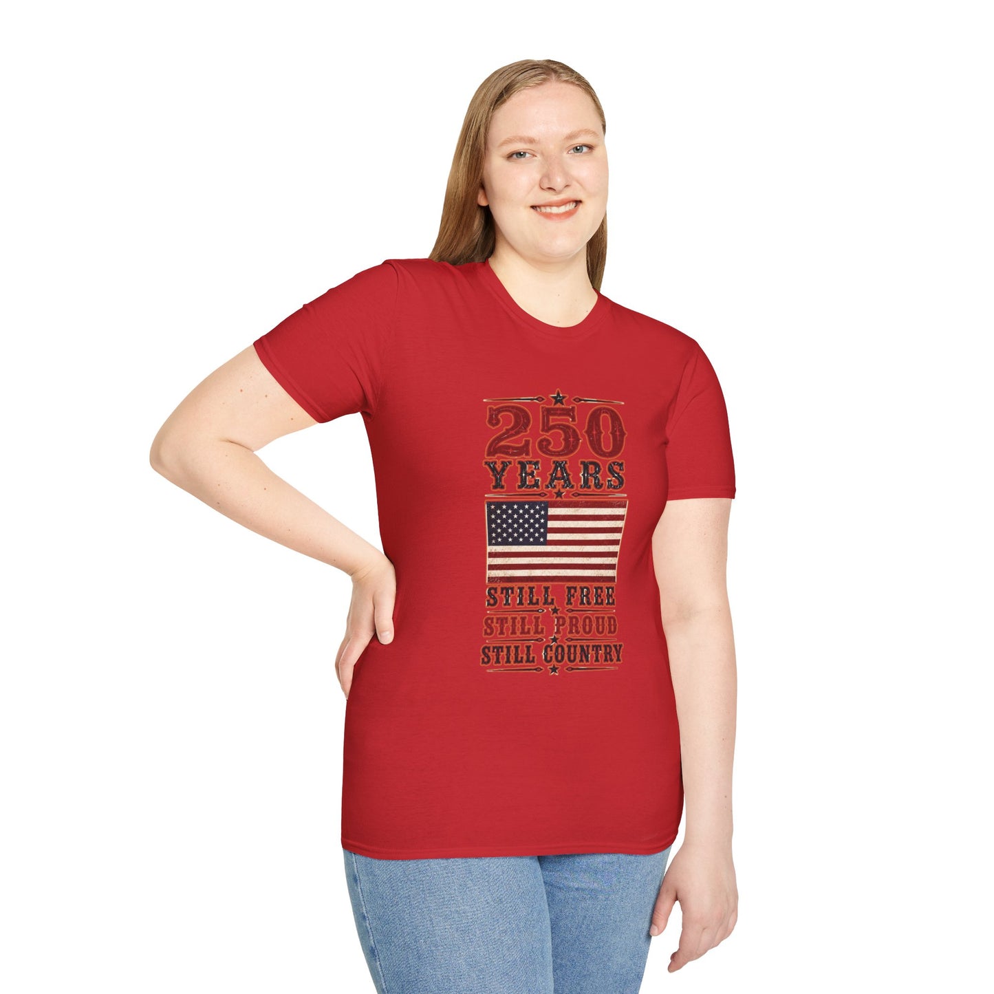 250 Years Free  Adult Size T-Shirt