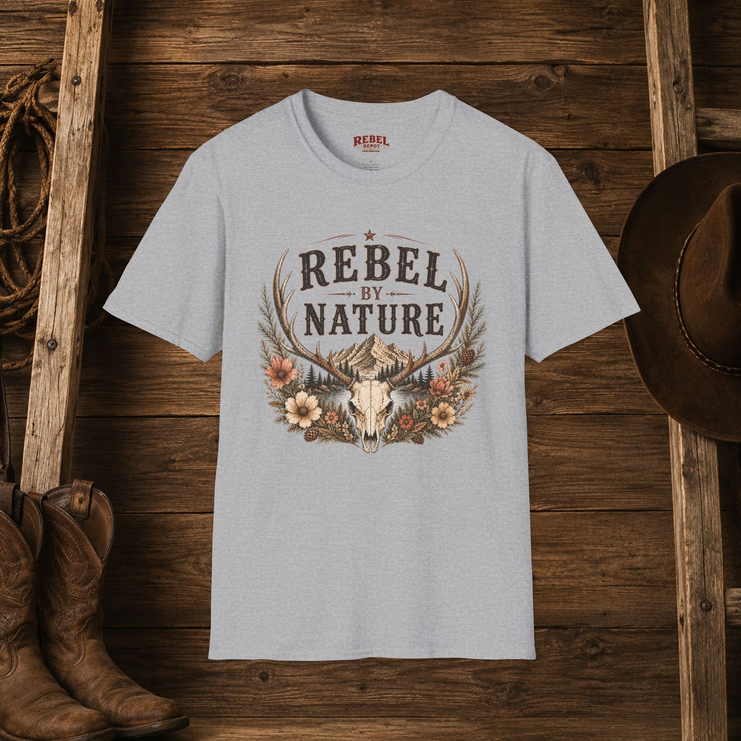 Rebel By Nature  Adult T-Shirt