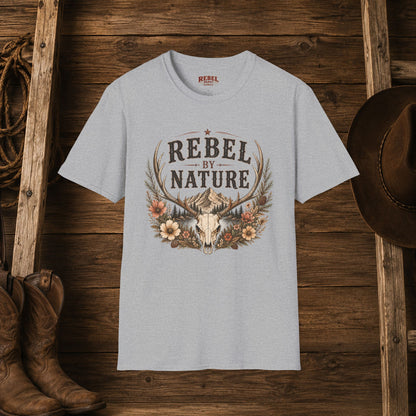 Rebel By Nature  Adult T-Shirt