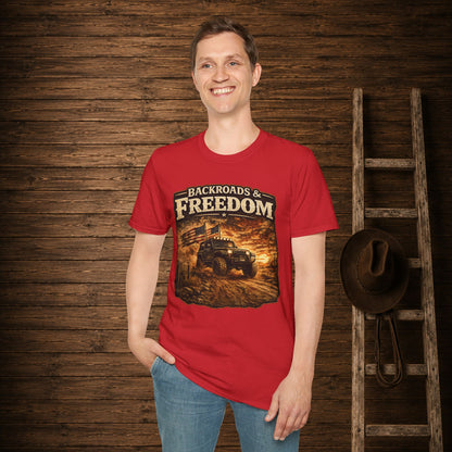 Backroads & Freedom  Adult Size T-Shirt