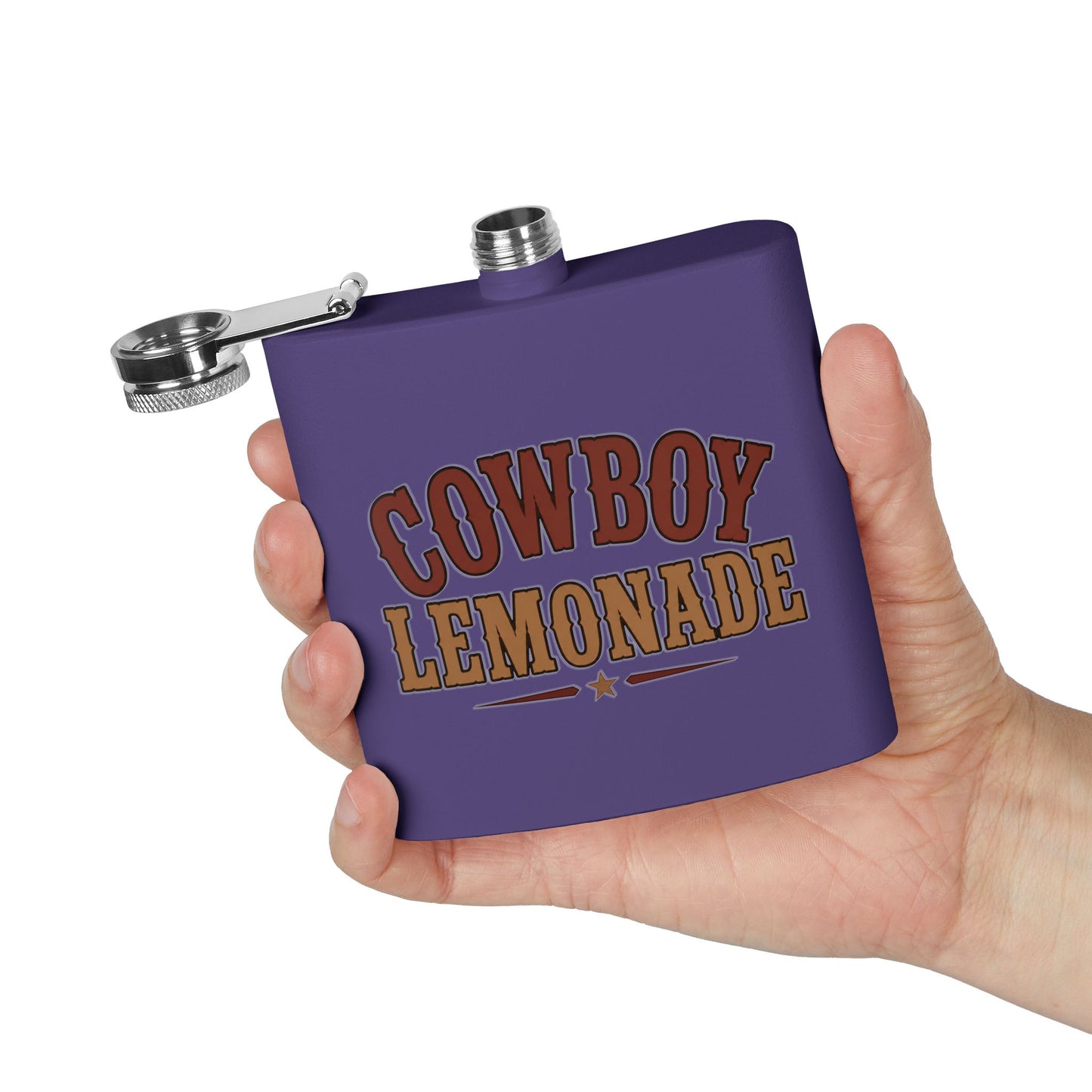 Cowboy Lemonade   Stainless Steel Flask, 6oz