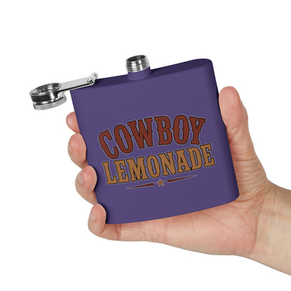 Cowboy Lemonade   Stainless Steel Flask, 6oz