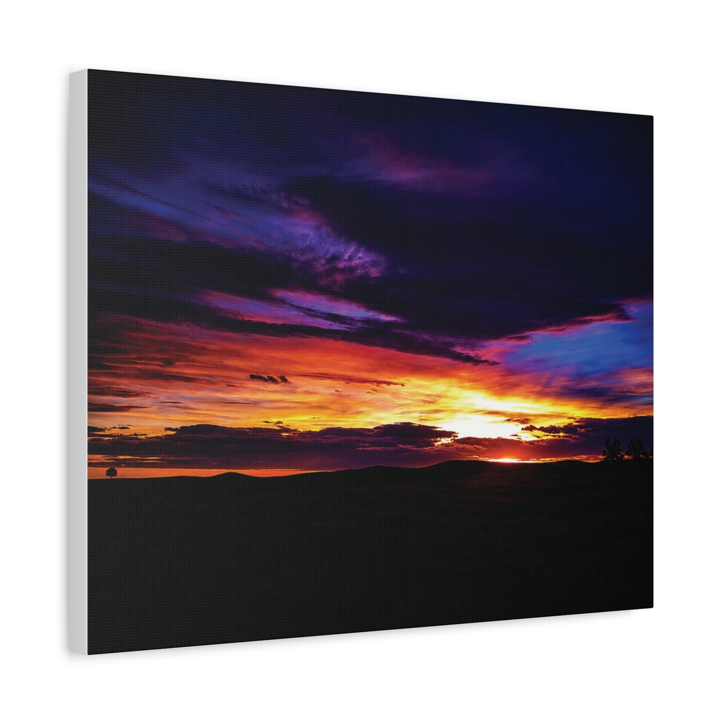 Pasture Sunset Matte Canvas Art