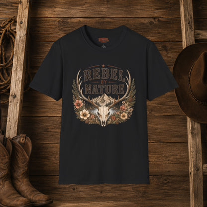 Rebel By Nature  Adult T-Shirt