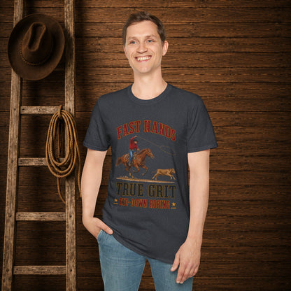 Fast Hands Tie-Down Roping  Adult T-Shirt