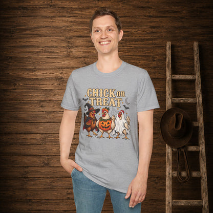 Chick Or Treat   Adult Size T-Shirt