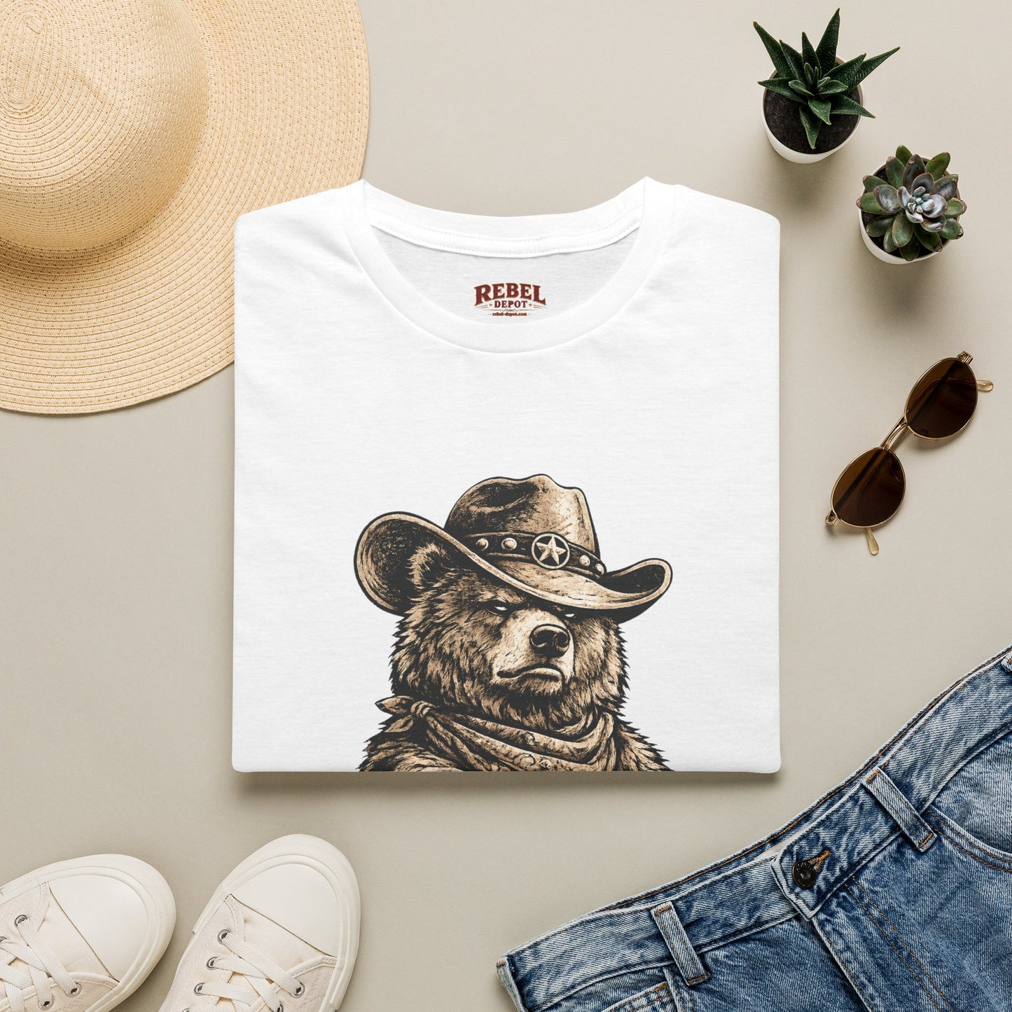 Bearly Social Cowboy T-Shirt